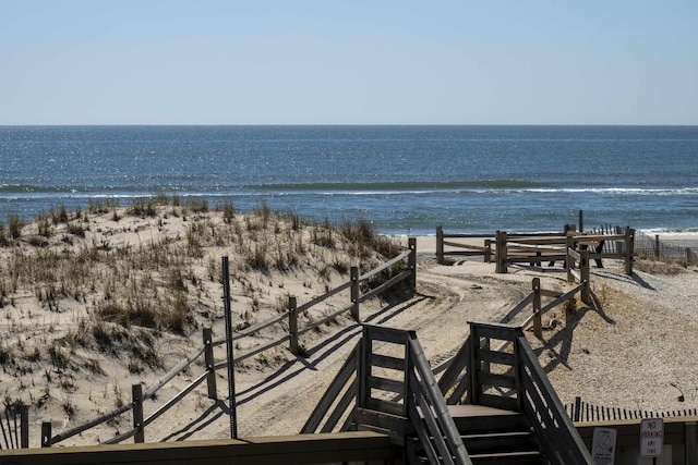 water view featuring local beach