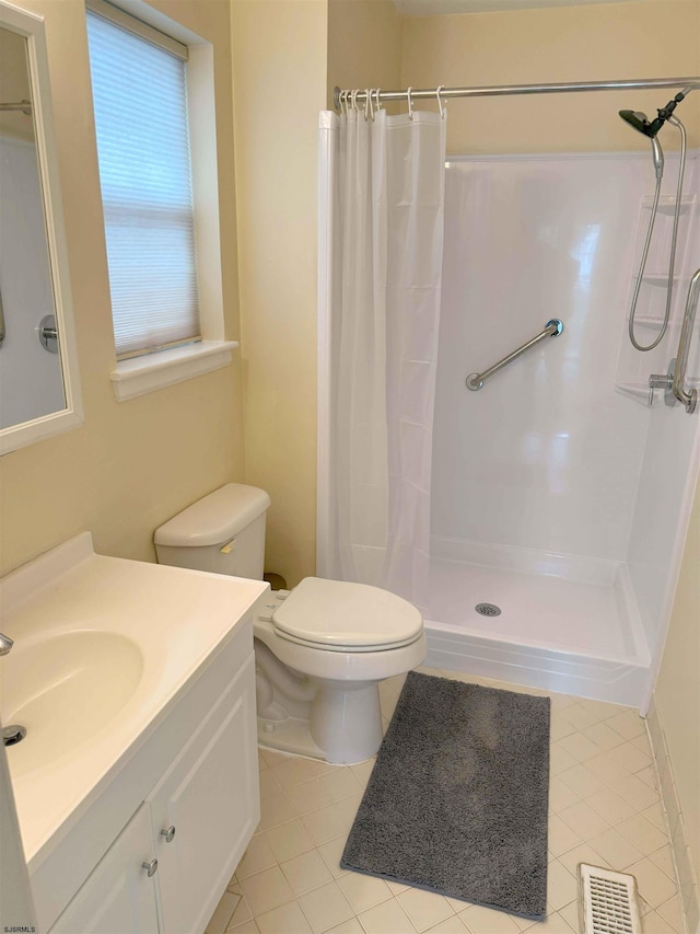 550 Central Avenue G-14Constitution Ct, Linwood, NJ 08221 - full bathroom with toilet, a shower with curtain, tile patterned flooring, and vanity