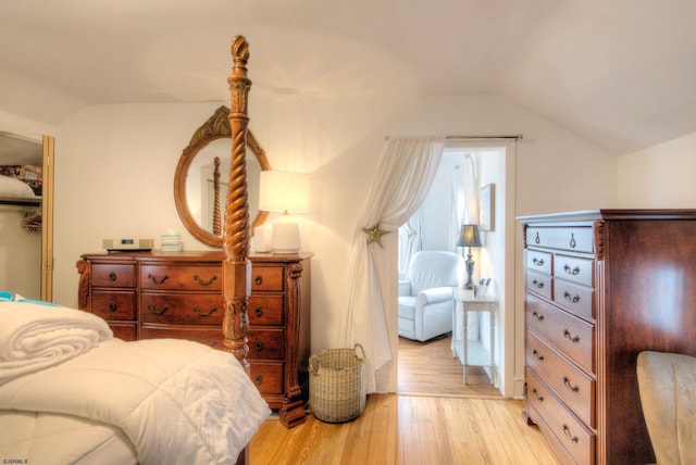 15 N Douglas Ave, Margate, NJ 08402 - bedroom with lofted ceiling and light wood-style floors