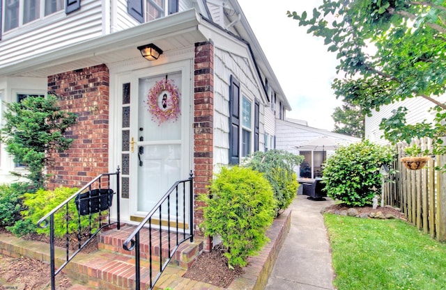 15 N Douglas Ave, Margate, NJ 08402 - view of exterior entry featuring brick siding