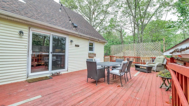 31 English Ln, Egg Harbor Township, NJ 08234 - wooden deck featuring outdoor dining space