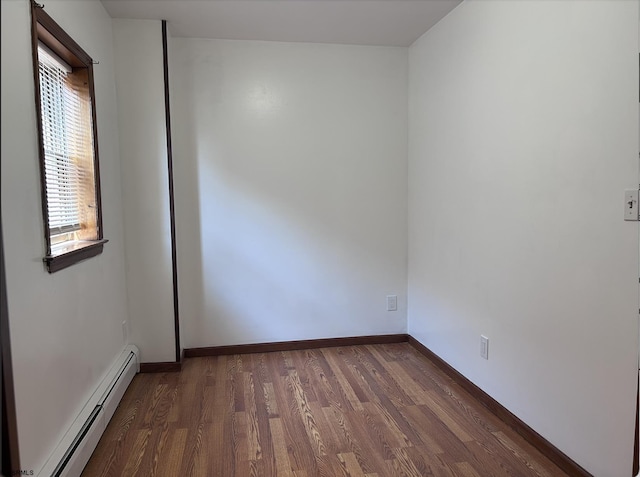 2910 Sunset Ave, Atlantic City, NJ 08401 - spare room featuring a baseboard radiator, wood finished floors, and baseboards