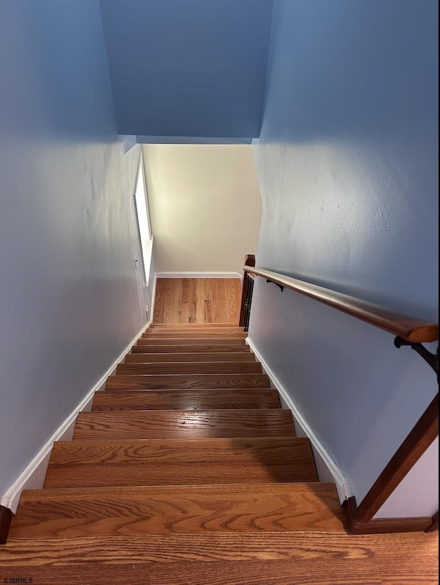 2910 Sunset Ave, Atlantic City, NJ 08401 - stairway with wood finished floors and baseboards