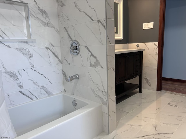 2910 Sunset Ave, Atlantic City, NJ 08401 - full bathroom with vanity and shower / bathtub combination