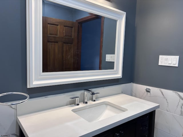 2910 Sunset Ave, Atlantic City, NJ 08401 - bathroom featuring vanity and tile walls