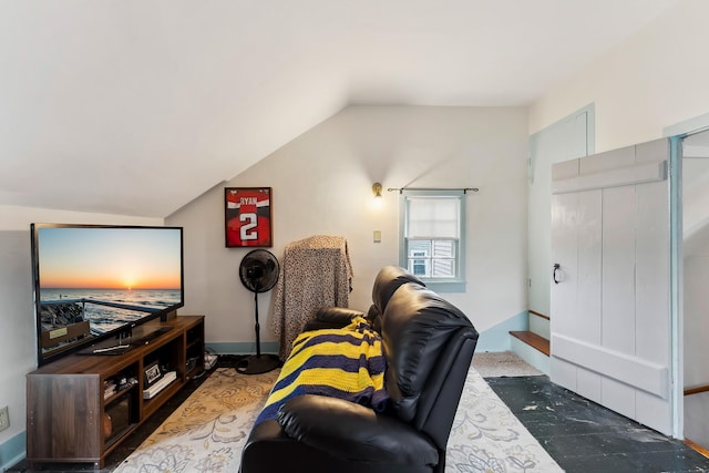 1224 Front St, Mauricetown, NJ 08329 - living room with vaulted ceiling and baseboards