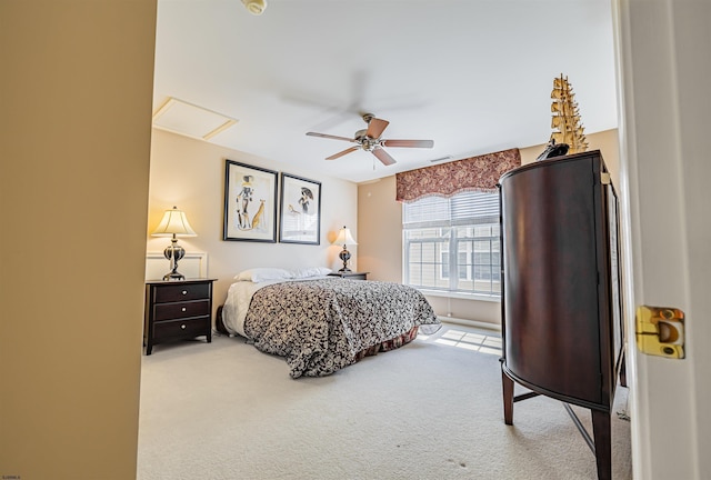 31 Leah Ct, Hammonton, NJ 08037 - carpeted bedroom with attic access and a ceiling fan
