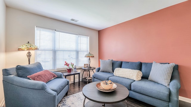 628 E Regency Dr Unit 628, Galloway Township, NJ 08205 - living area with dark wood-style floors and baseboards
