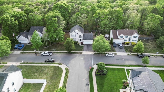 223 Churchill Dr, Egg Harbor Township, NJ 08234 - aerial perspective of suburban area with a heavily wooded area