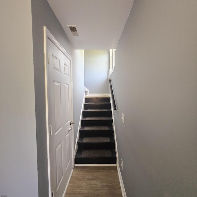 206 N S Carolina Ave, Atlantic City, NJ 08401 - stairs with baseboards and wood finished floors