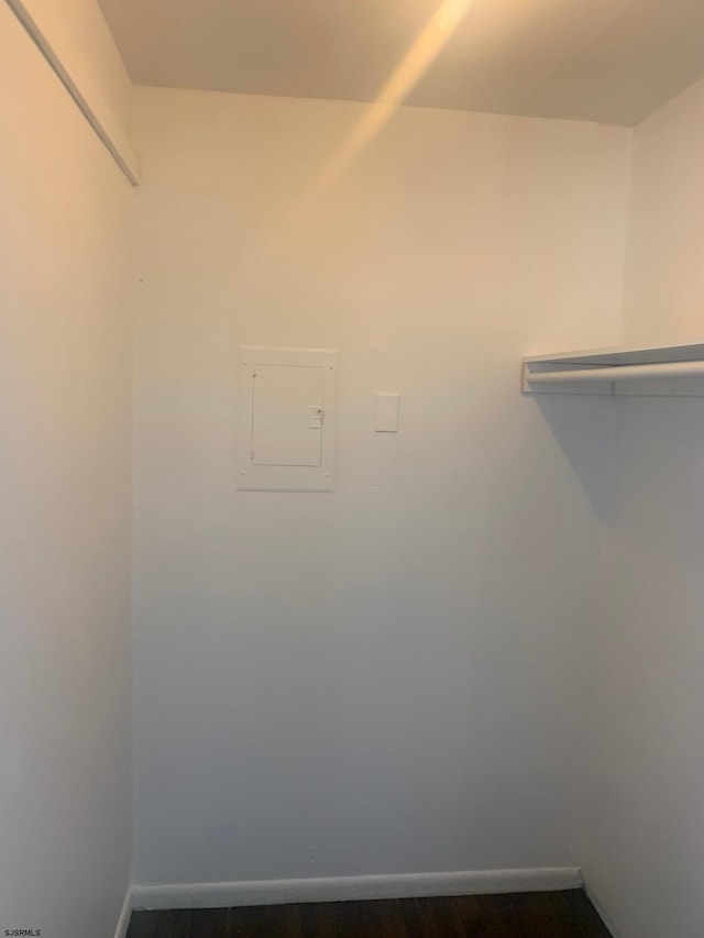 spacious closet with electric panel