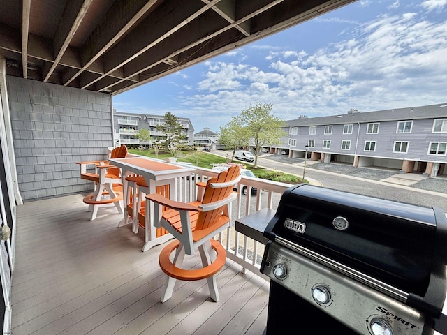 813 Periwinkle Dr Unit 813, Ocean City, NJ 08226 - wooden deck featuring area for grilling and a residential view