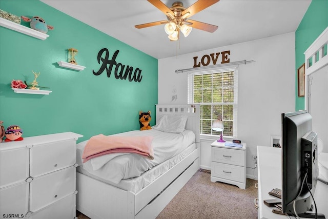 669 E Lake Front Cir Unit 669, Smithville, NJ 08205 - bedroom featuring carpet flooring and ceiling fan