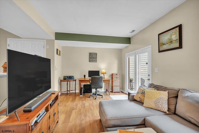 669 E Lake Front Cir Unit 669, Smithville, NJ 08205 - living area with an office area and light wood-style floors