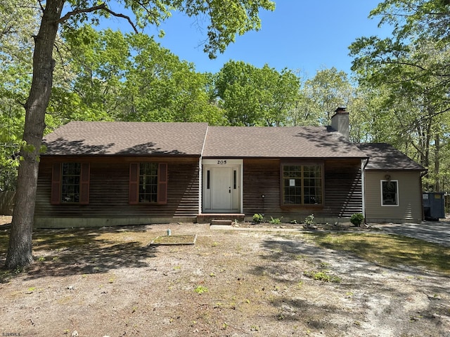 205 Country Ln, Galloway Township, NJ 08205 - view of front of home with a chimney and a shingled roof