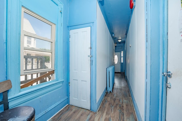 32 N Florida Ave, Atlantic City, NJ 08401 - corridor with wood finished floors, radiator, and baseboards