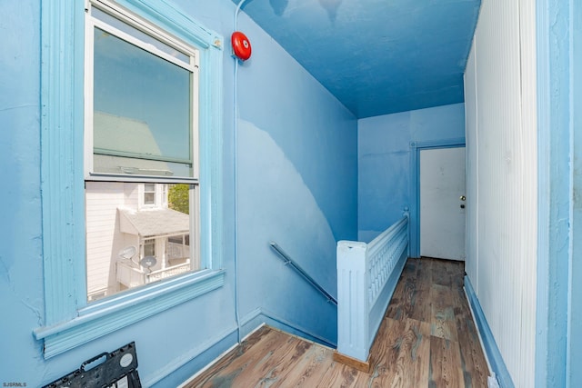 32 N Florida Ave, Atlantic City, NJ 08401 - hall with an upstairs landing, wood finished floors, and baseboards