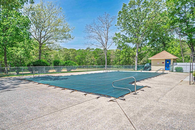277 Mattix Run Unit 277, Galloway Township, NJ 08205 - community pool with fence and view of scattered trees