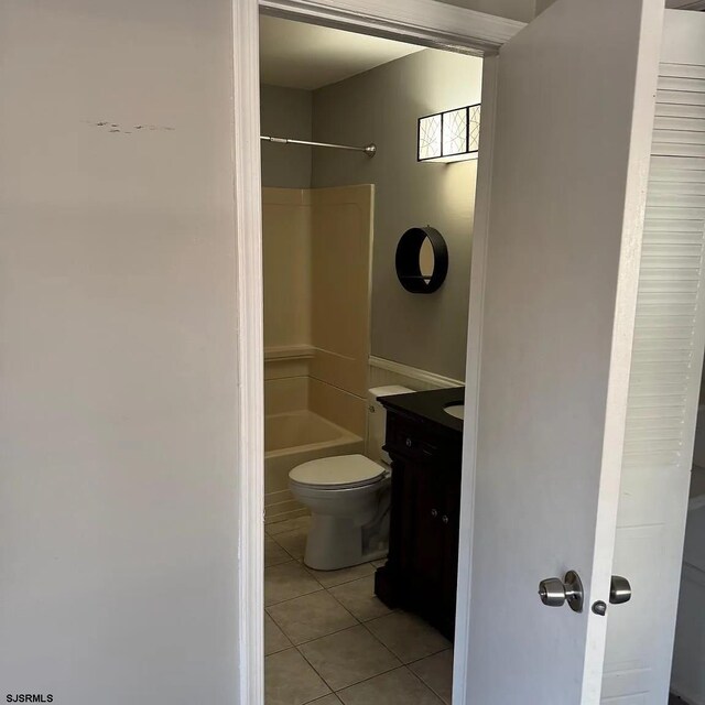 126 Club Pl Unit 126, Galloway Township, NJ 08205 - bathroom featuring tile patterned floors, vanity, toilet, and bathing tub / shower combination
