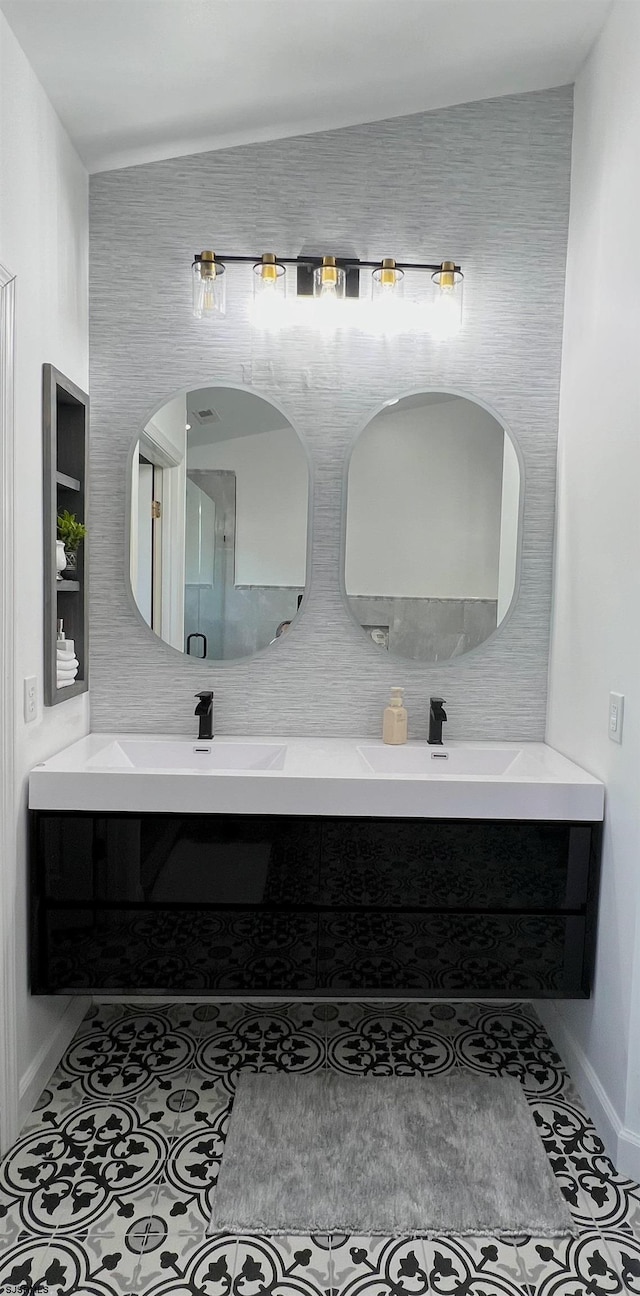 11 Gallant Fox Ln, Egg Harbor Township, NJ 08234 - full bathroom with double vanity, baseboards, and decorative backsplash