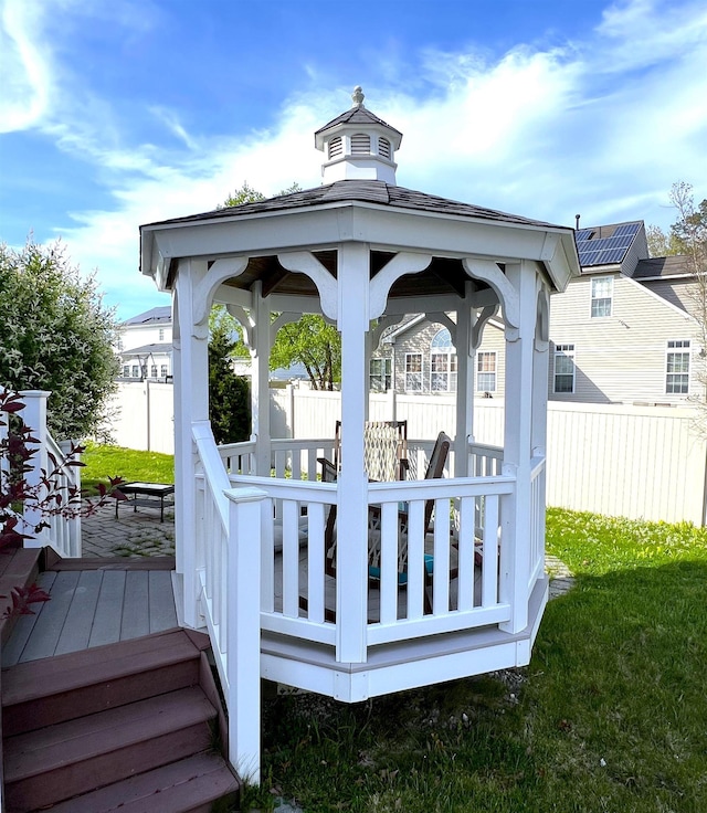 11 Gallant Fox Ln, Egg Harbor Township, NJ 08234 - wooden terrace with a gazebo and fence