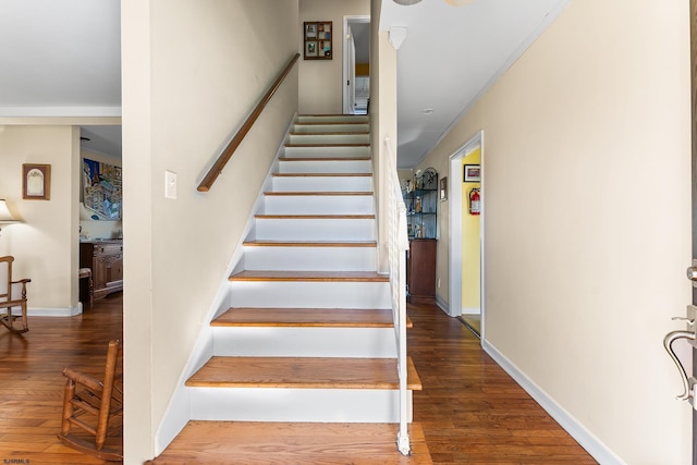 4400 Harbor Beach Blvd, Brigantine, NJ 08203 - stairs with wood finished floors and baseboards
