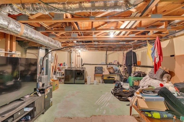 4768 Summersweet Dr Unit 4768, Mays Landing, NJ 08330 - unfinished basement featuring independent washer and dryer