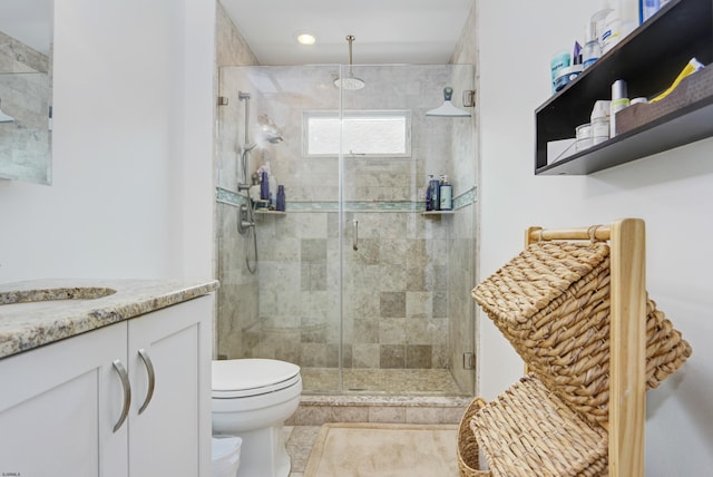 9315 Ventnor Ave, Margate, NJ 08402 - full bathroom featuring toilet, a stall shower, and vanity