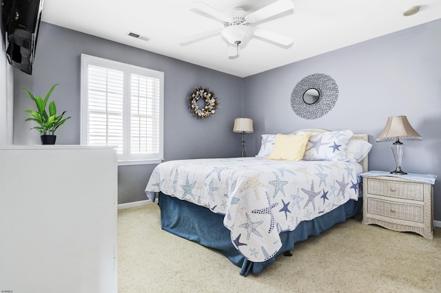 818 Aldrich Rd Fl 2Nd, Ocean City, NJ 08226 - carpeted bedroom with baseboards and ceiling fan