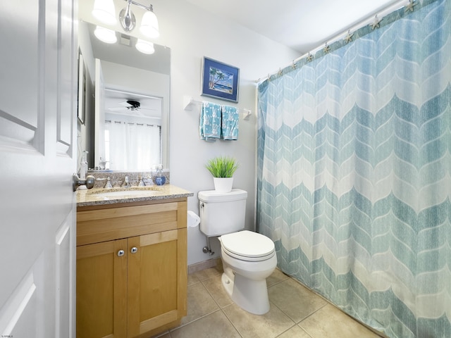 818 Aldrich Rd Fl 2Nd, Ocean City, NJ 08226 - full bath featuring toilet, tile patterned floors, vanity, and curtained shower