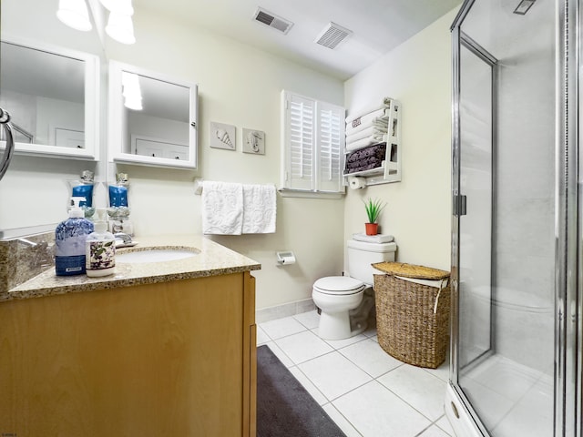 818 Aldrich Rd Fl 2Nd, Ocean City, NJ 08226 - full bathroom with a shower stall, tile patterned flooring, vanity, and toilet