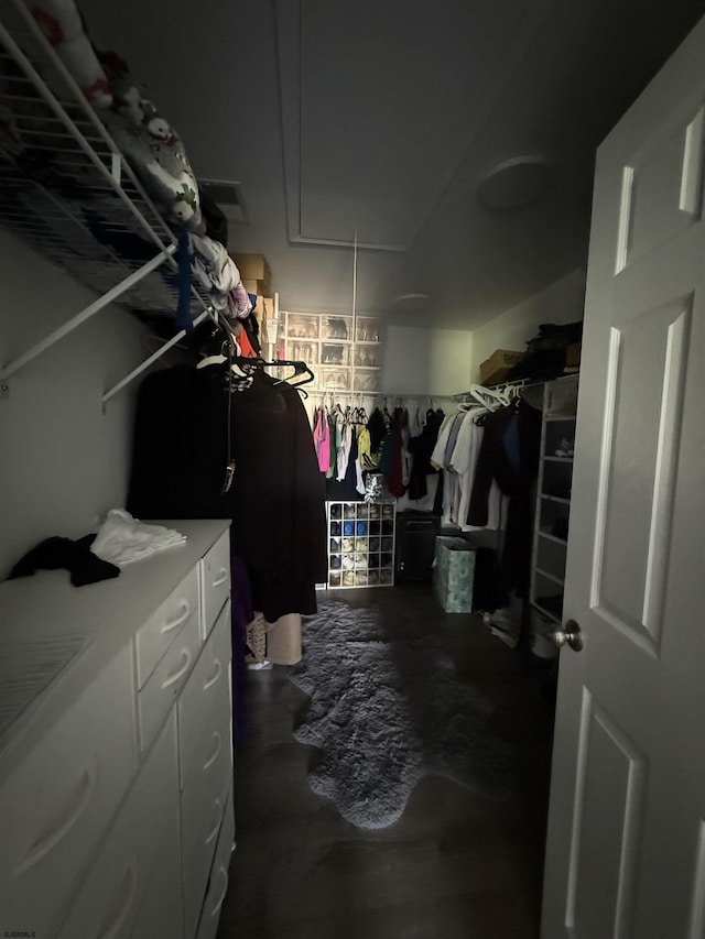 127 Rockport, Egg Harbor Township, NJ 08234 - walk in closet featuring attic access