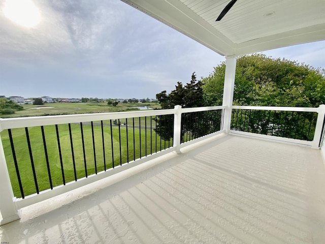 116 Bayshore Ave, Brigantine, NJ 08203 - deck featuring a ceiling fan and a yard