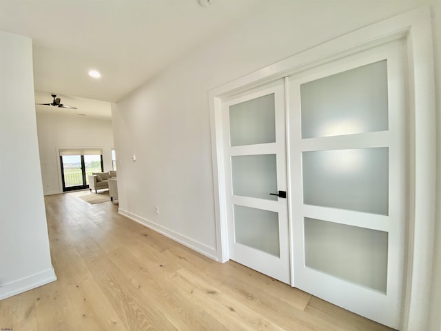 116 Bayshore Ave, Brigantine, NJ 08203 - hallway with light wood-style floors, baseboards, and recessed lighting