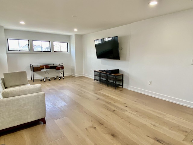 116 Bayshore Ave, Brigantine, NJ 08203 - living area featuring recessed lighting, wood finished floors, and baseboards