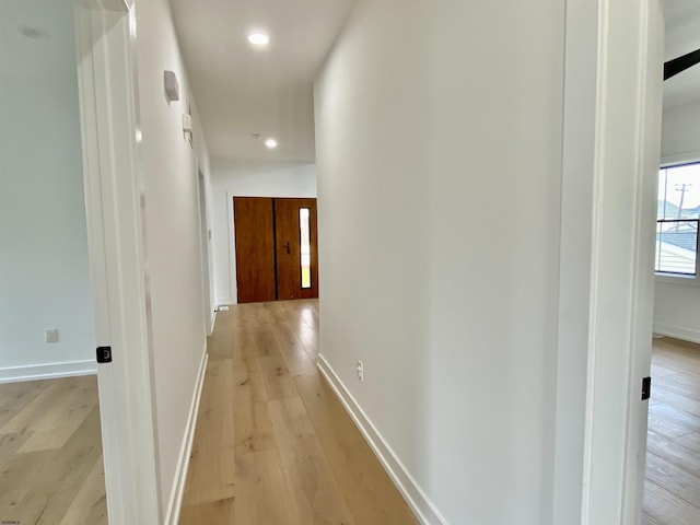 116 Bayshore Ave, Brigantine, NJ 08203 - corridor with light wood-style flooring, recessed lighting, and baseboards