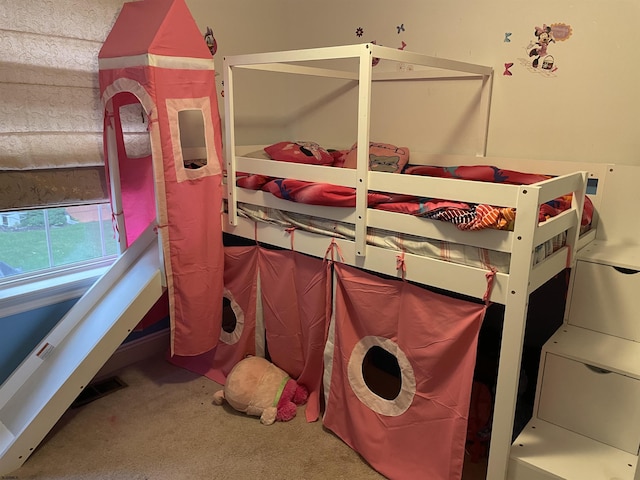 view of carpeted bedroom