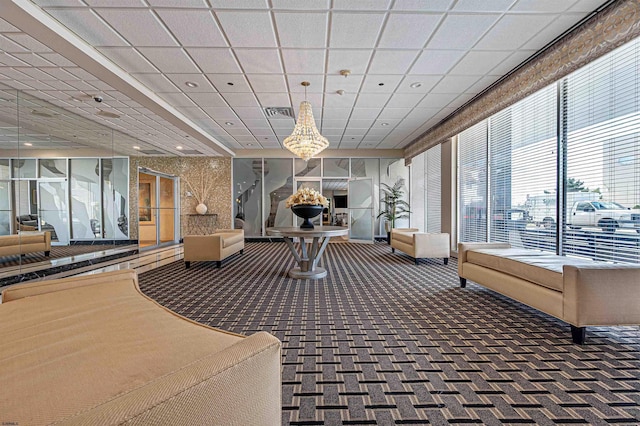101 S Plaza Pl Unit 714, Lower Chelsea, NJ 08401 - building lobby featuring a paneled ceiling