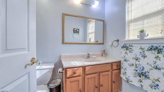 921 Navajo Ave, Absecon, NJ 08201 - bathroom with healthy amount of natural light, vanity, and toilet