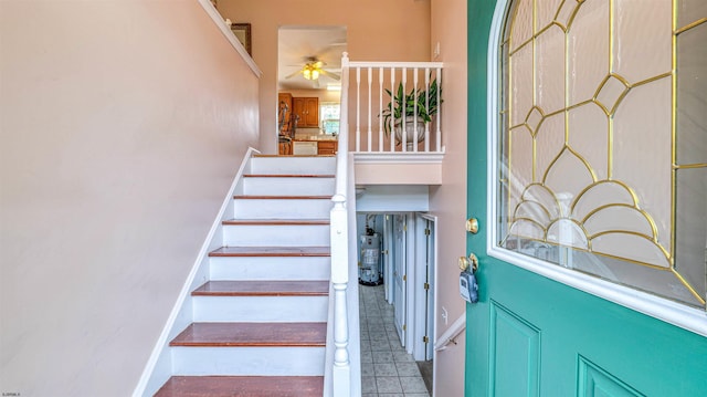921 Navajo Ave, Absecon, NJ 08201 - stairs featuring ceiling fan and baseboards