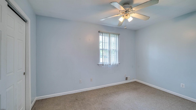 921 Navajo Ave, Absecon, NJ 08201 - unfurnished bedroom with carpet, baseboards, a closet, and ceiling fan
