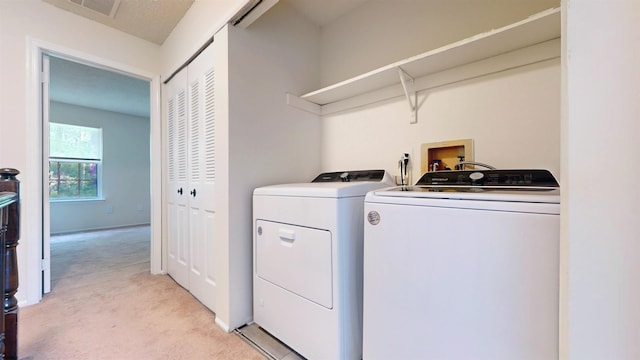 156 Rumson Dr Unit 156, Galloway Township, NJ 08205 - laundry room with light colored carpet and washer and dryer