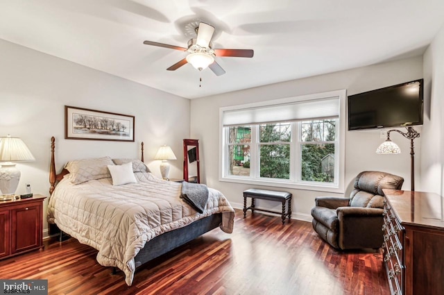 922 Central Ave, Hammonton, NJ 08037 - bedroom with wood finished floors, baseboards, and a ceiling fan