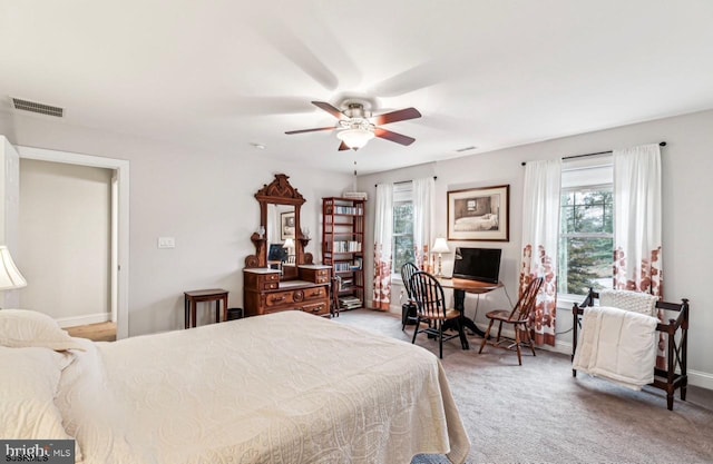 922 Central Ave, Hammonton, NJ 08037 - bedroom featuring multiple windows, carpet, baseboards, and ceiling fan