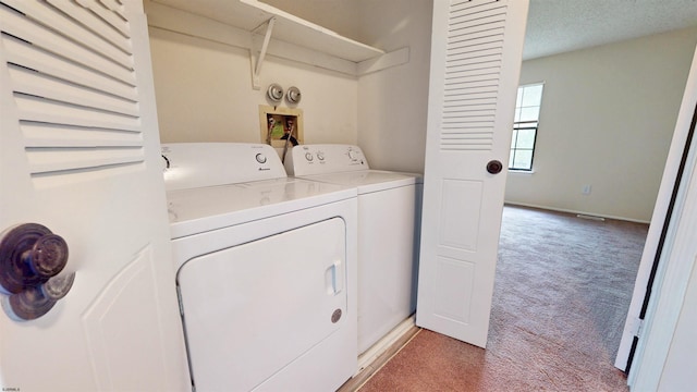 214 Mattix Run Unit 214, Galloway Township, NJ 08205 - washroom featuring light carpet, separate washer and dryer, and baseboards
