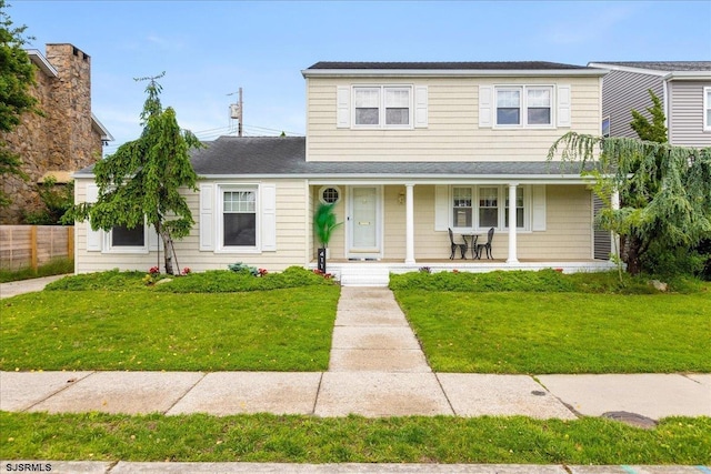 411 N Douglas Ave, Margate, NJ 08402 - traditional-style home featuring covered porch and roof with shingles