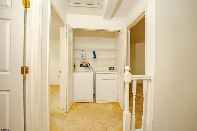 19 Clipper Ct, Atlantic City, NJ 08401 - laundry room with independent washer and dryer and light carpet