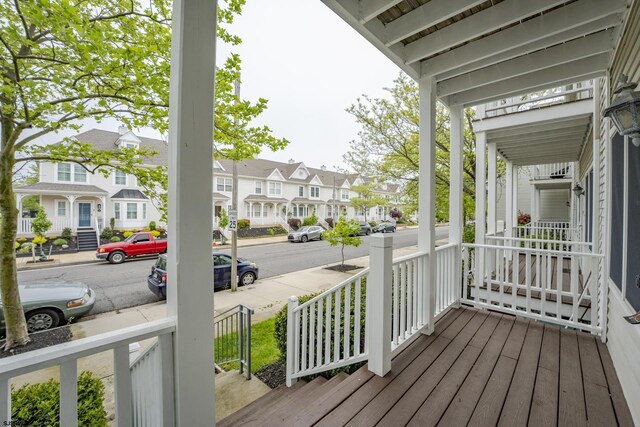 19 Clipper Ct, Atlantic City, NJ 08401 - wooden porch with a residential view