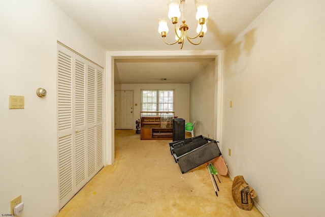 19 Clipper Ct, Atlantic City, NJ 08401 - hallway with carpet and a chandelier