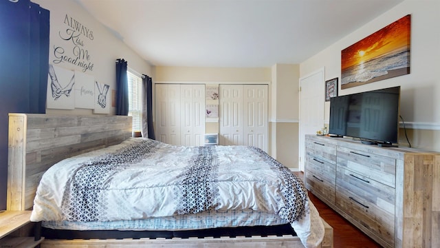 11 Cherokee Dr Unit 206, Galloway Township, NJ 08205 - bedroom with two closets and wood finished floors